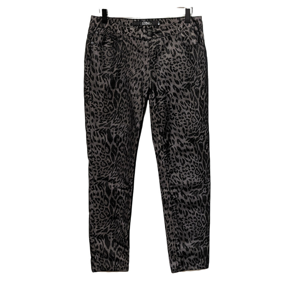 Celebrity Pink C Pink 7 Leopard Animal Print Mesh Overlay Skinny Jeans Women's